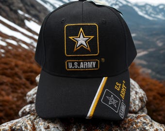 アメリカ陸軍　軍帽 アメリカ陸軍の帽子。刺繍入りのアメリカ陸軍キャップ。お父さんへの