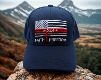 Faith Freedom Liberty Hat. Christian USA Patriotic Baseball Cap. Cross American Flag Hat. Jesus Hat. I Love Jesus Cap. USA Faith Freedom Hat