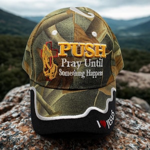Christian Hat. PUSH Pray Until Something Happens Hat. Bible Verse Hat. Adjustable Faith Hat for Men & Women. Jesus Hat. I Love Jesus Cap