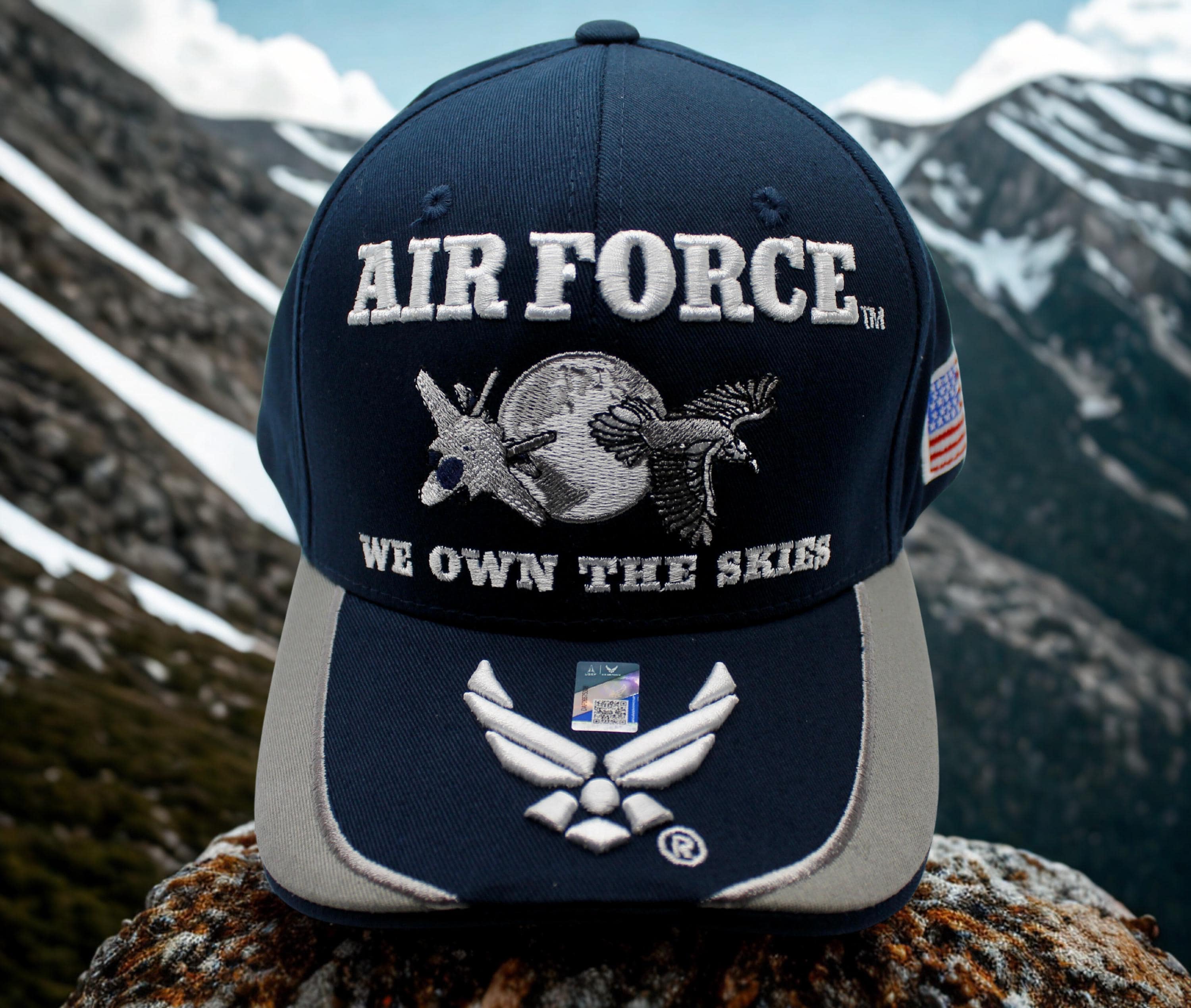 USA Air Force Licenza Ufficiale Acu Ricamato Sigillo & Bandiera Cappello