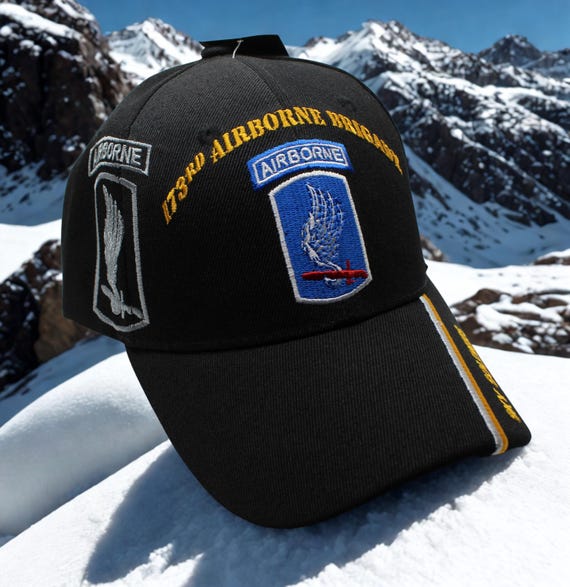 Cappellino da baseball nero della 173a Brigata Aviotrasportata