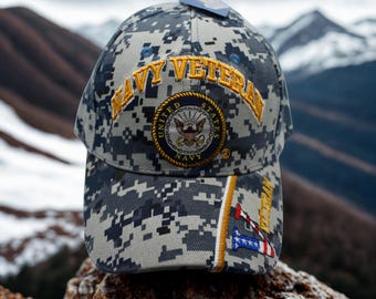 アメリカ海軍迷彩帽子 - 刺繍入り海軍軍人用キャップ - アメリカ海軍
