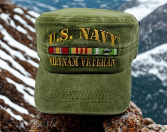 U.S. Navy Vietnam Veteran Hat. Officially Licensed U.S Navy Cap. Vietnam Green Cap. Veteran Hat. US Navy Hat. USN Hat. Vietnam Veteran Hat