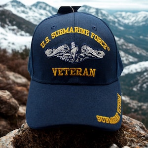 U.S. Submarine Force Hat – U.S. Navy Blue Baseball Cap – Embroidered Navy Submarine Veteran Hat US Navy Hat. US Submarine Force Hat. USN Hat