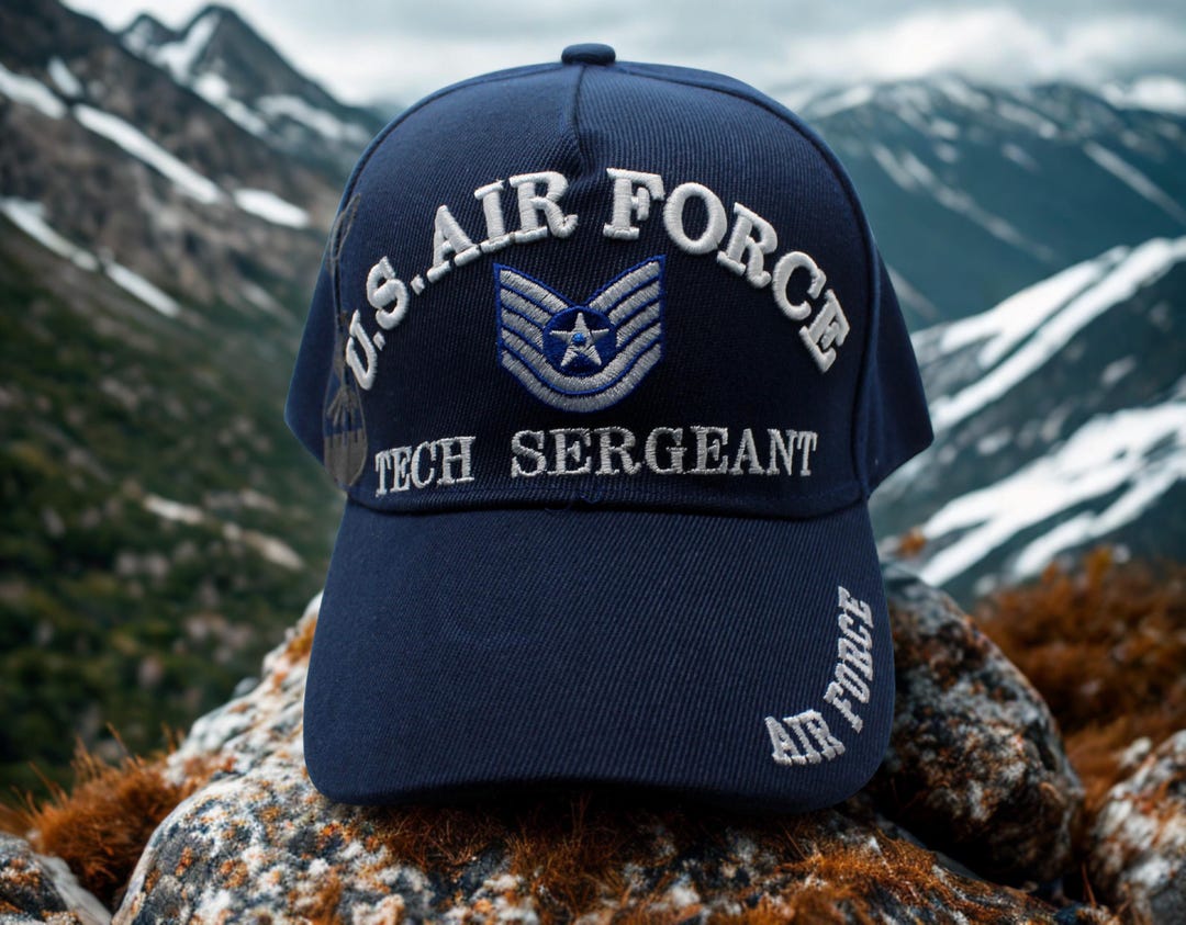 U.S Air Force Hat. USAF Tech Sergeant Veteran Hat. U.S Air Force Rank ...