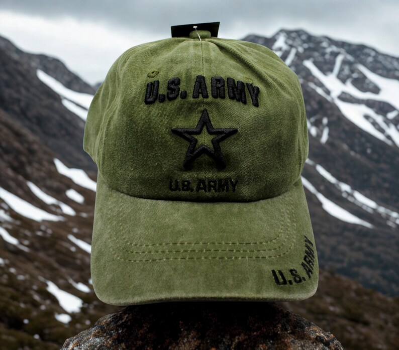 U.S. Army Star Camouflage Digital Embroidered Cap – Adjustable Strapback Hat