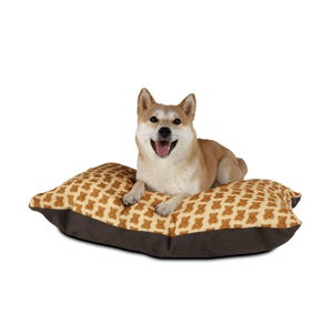 Cozy Pet Bed for Dogs and Cats, Cute Bear Pattern Dog Bed, Plush Pet Bed, Pet Gift for Dog Lovers, Decorative Pet Cushion