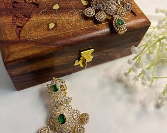 Sabyasachi Inspiriert Diamant Finish 92.5 Hallmark Silber Ohrringe | Indische Brautschmuck