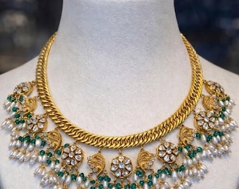 Jalebi Necklace | 24K Gold Plated | 92.5 Hallmarked Silver | Ethnic Statement Jewelry