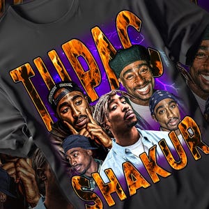 Retro 90&#39;s Tup@c Unisex Classic Tshirt / 2Pac Bootleg Graphic Shirt / Rap Hip Hop Music Shirt / Old School Vintage Vibe Music Shirt / Rapper