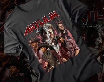 Retro Arthur Morgan Unisex T-Shirt | Bootleg 90's Gaming Shirt | Gift For Woman and Man