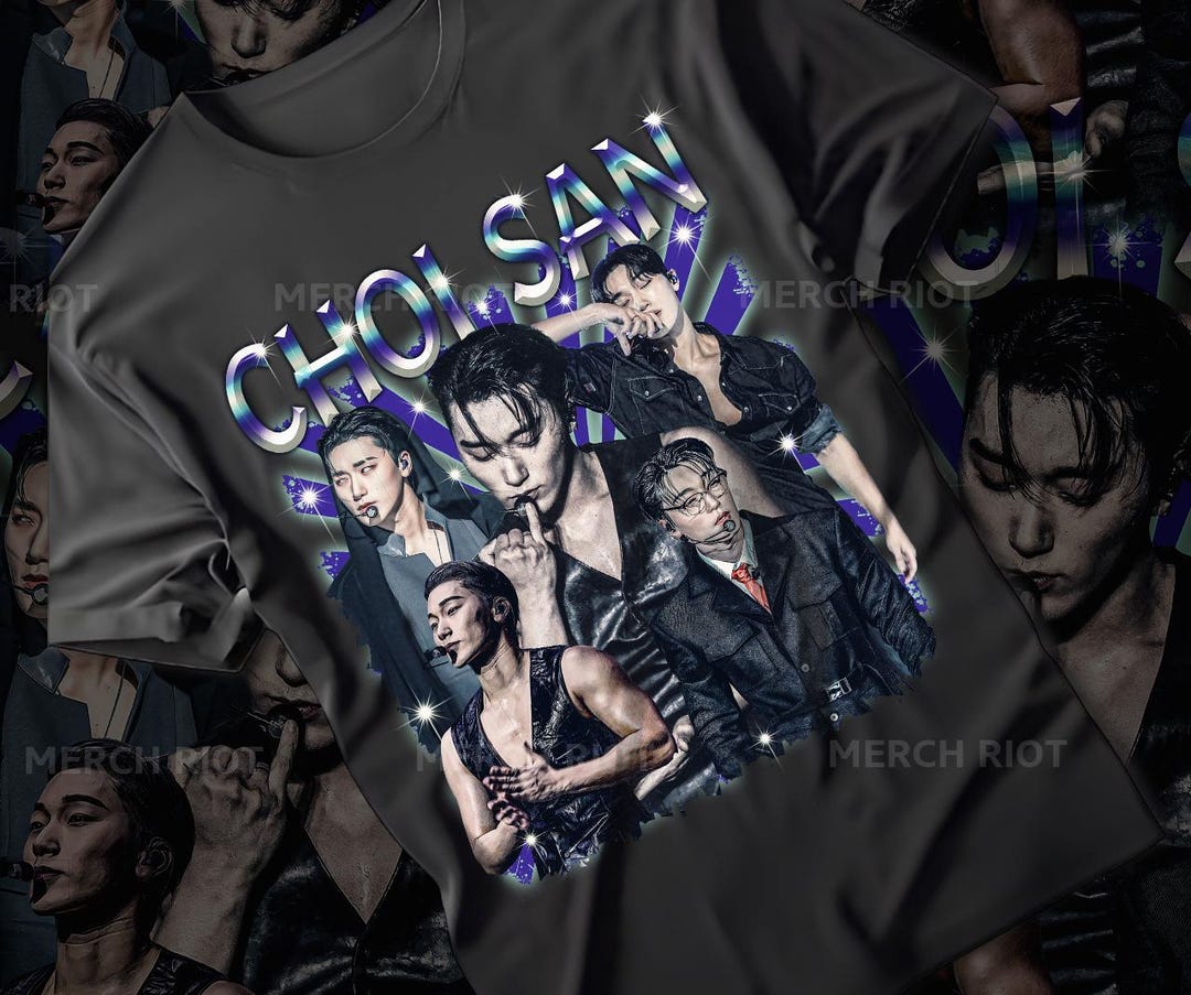 Choi San Retro 90s Graphic T-shirt | Kpop Idol Fan Tee - Etsy