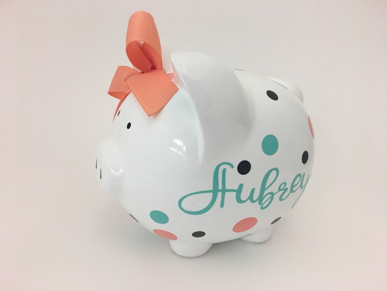 Personalized Piggy Bank baby shower gift nursery Etsy