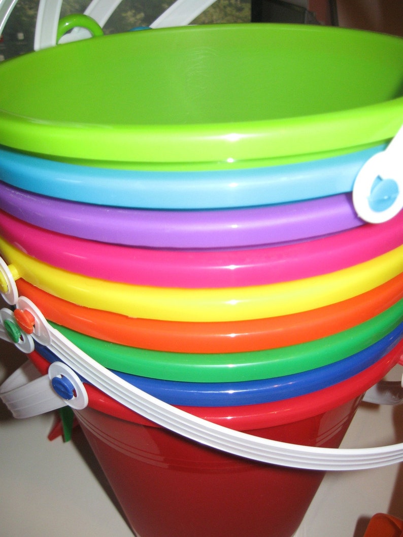 Personalized sand pail bucket with shovel name cute Etsy