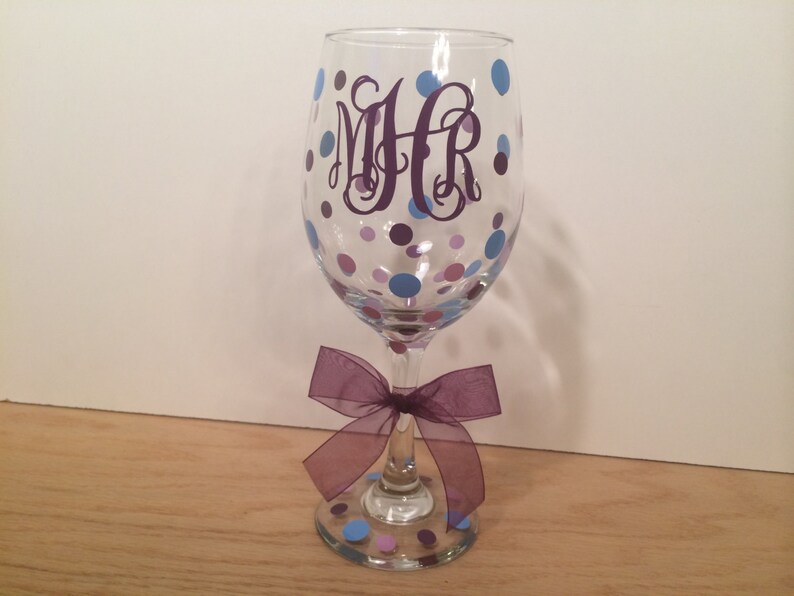 Personalized Wine glass Extra large 20 oz name or monogram Etsy
