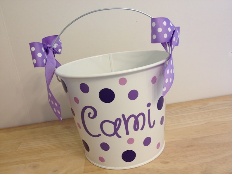 Personalized Easter basket 5 quart metal bucket name or Etsy