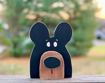 Rustic Bear Shelf Sitter | Nursery | Cabin Decor