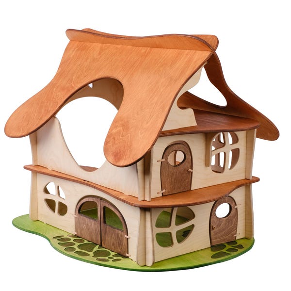 Waldorf Toy Wooden Dollhouse - Large Size