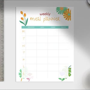 Weekly Meal Planner - Printable