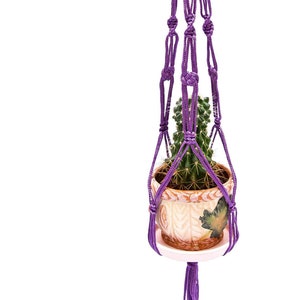 Hanging planter Macrame plant hanger Small plant pot holder Indoor or outdoor plant holder Gardening gift Greenery home decor Urban jungle image 1