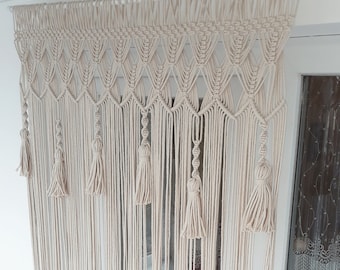 Macrame door curtain Door panel Macrame room divider Boho room separator Bohemian home decor Rope door curtain Long curtain Macrame panels