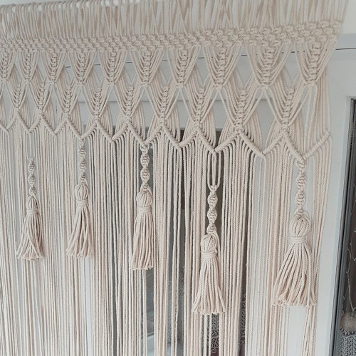 Achart Macrame Doorway Curtains Macrame Wall Hanging Window Curtain Panels Closet Room Divider Boho Wedding Decor Wedding Backdrop Wall Pediments Boho Wall Decor Without Rod Ivory White Achart Macrame Doorway Curtains Macrame Wall Hanging Window Curtain Panels Closet Room Divider Boho Wedding Decor Wedding Backdrop Wall Pediments Boho Wall Decor Without Rod Ivory White
