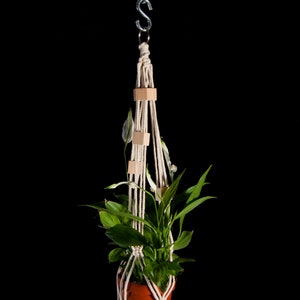 Makramee Pflanze Aufhänger hängen Pflanzer kleine Pflanzenhalter Perlen Pflanze Aufhänger moderne Makramee Indoor Blumentopf Halter Geschenkidee für Pflanze Mama