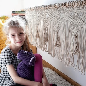 64&quot;, 72&quot; Makramee Valance Vorhang für Fenster Küche Vorhang Boho Makramee Valance Wandbehang Dekor Boho Dekor große Wandbehang