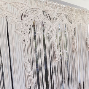 Macrame curtain Room divider Macrame door curtains Window curtain Bohemian wedding backdrop Macrame panel Boho home decor Eco-friendly decor