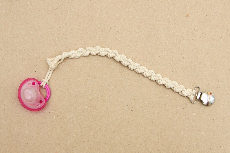 Pacifier strap Soothie pacifier clip Macrame binky clip Rope Etsy