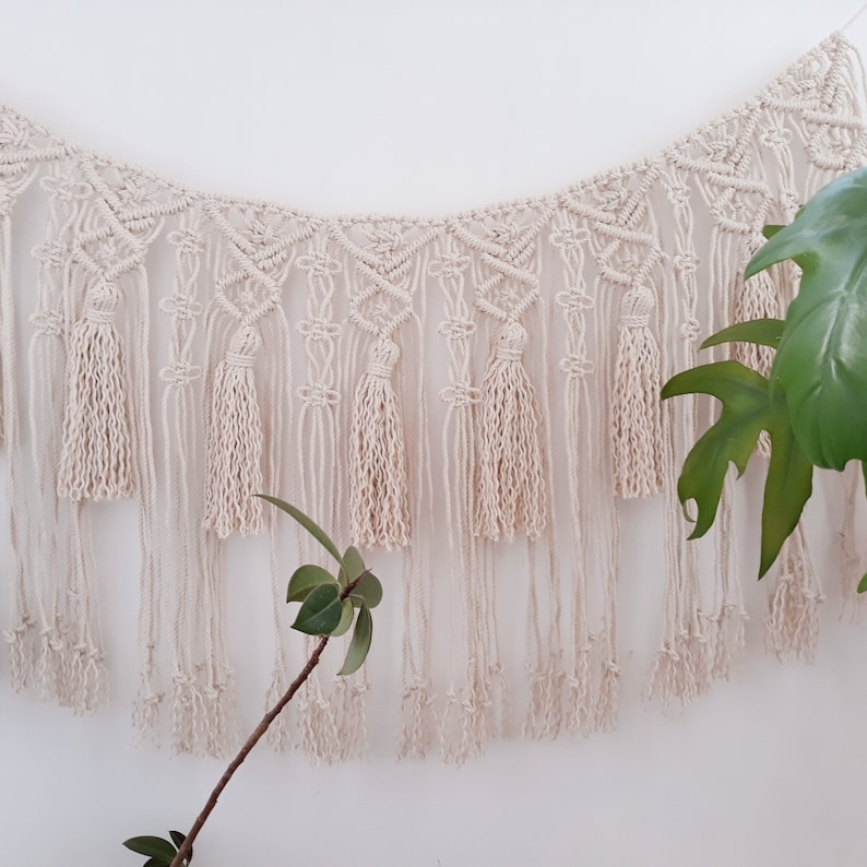 Macrame garland Macrame wall hanging Nursery wall decor Boho Etsy