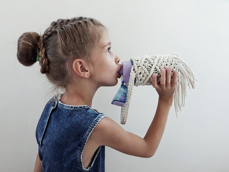 Macrame Water Bottle Bag Rope Drink Holder Eco Friendly Etsy