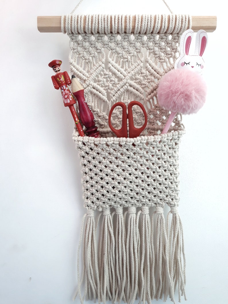 Macrame wall pocket Macrame wall hanging Pocket for ...