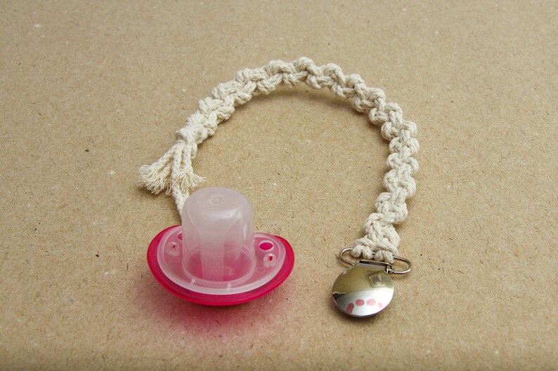 Pacifier strap Soothie pacifier clip Macrame binky clip Rope Etsy
