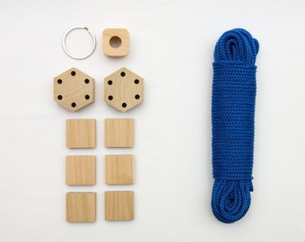 Kit de Juego moldeado con cuentas verdes ~ Diy Craft Kit ~ Simple DIY Macrame + Instrucción de vídeo ~ Diy Gift