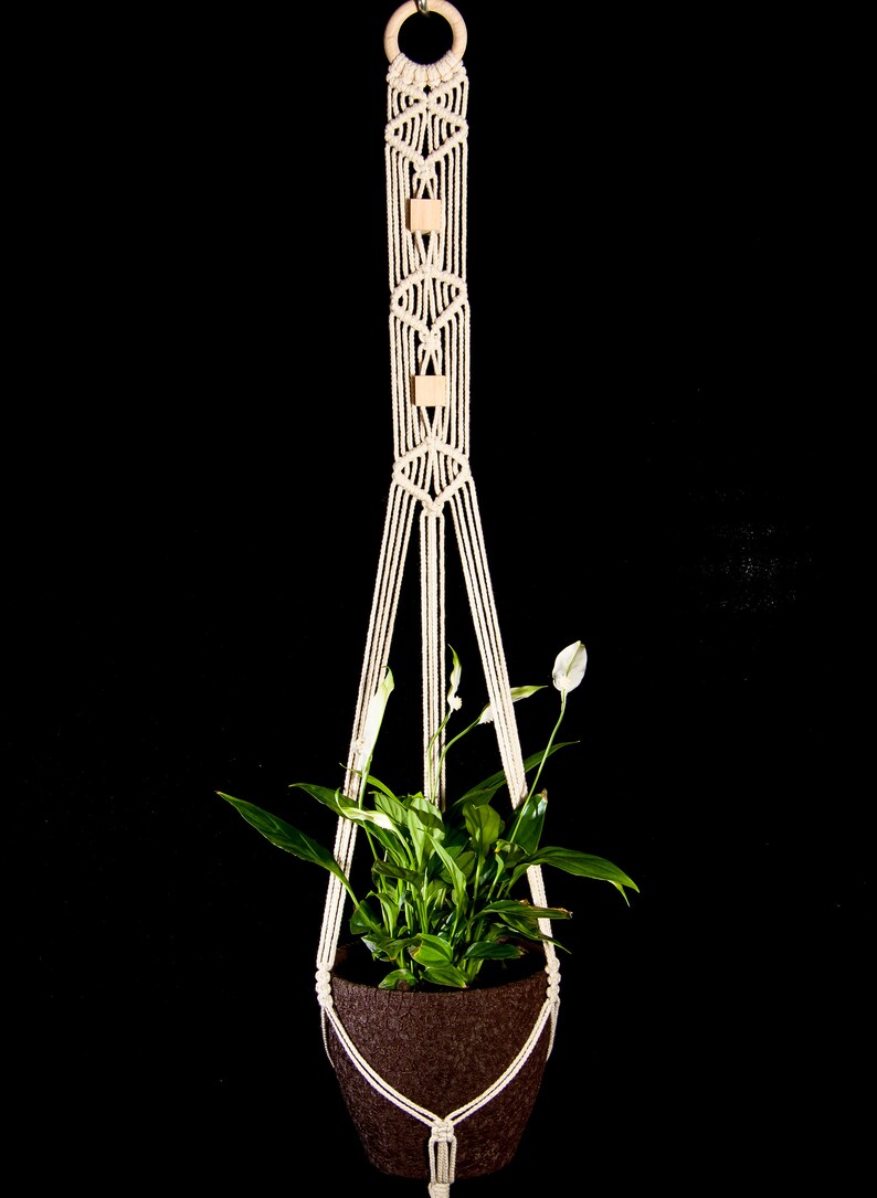 Macrame Plant Hanger Hanging Planter Boho Home Decor Bohemian Etsy