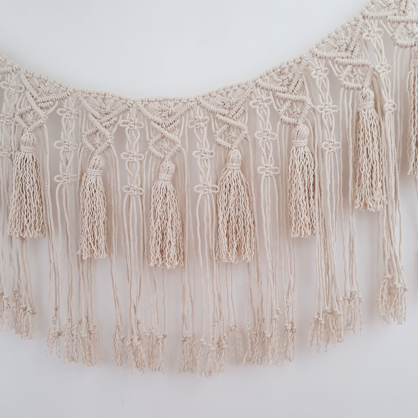 Macrame garland Macrame wall hanging Nursery wall decor Boho Etsy