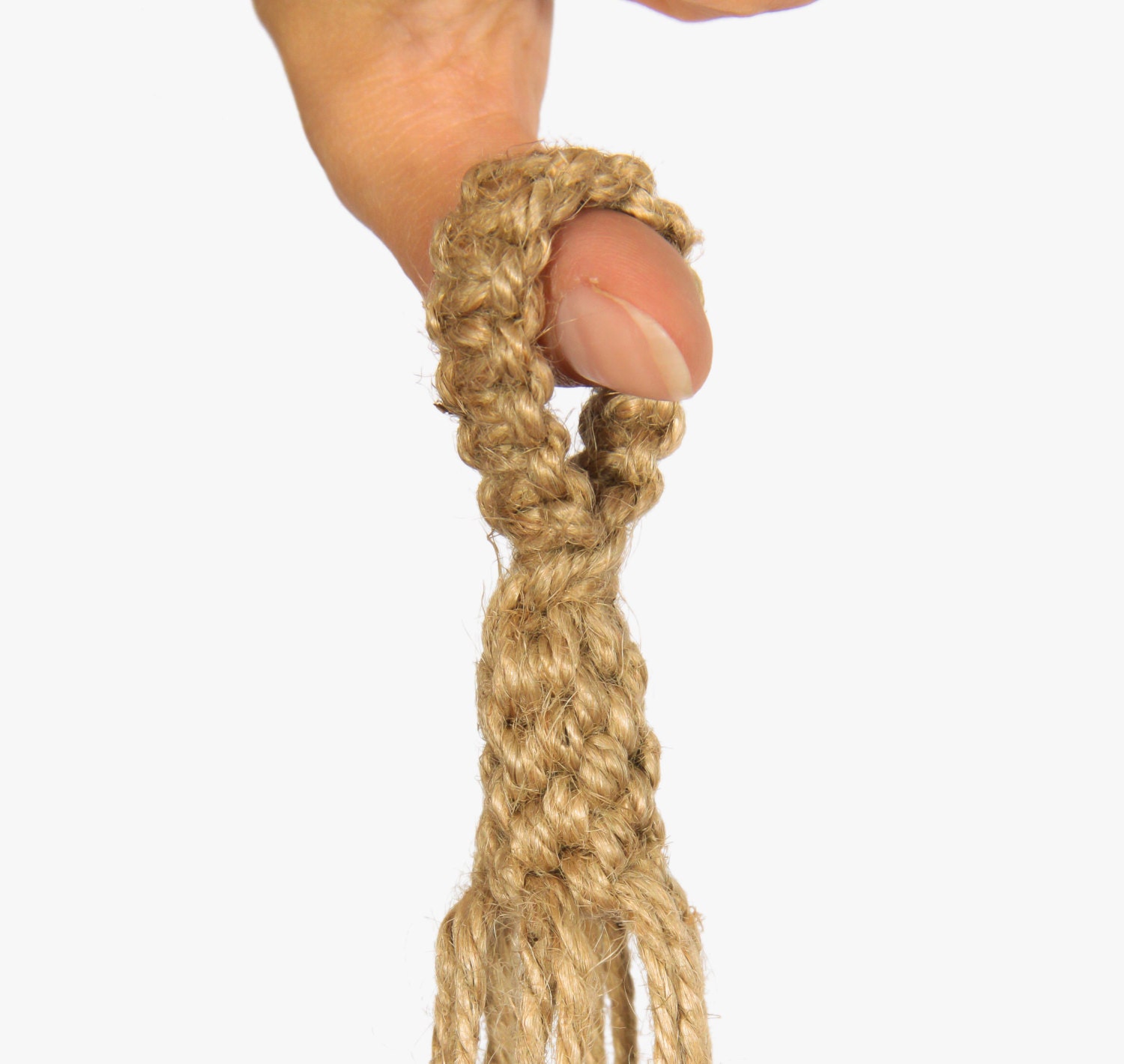 Small Jute Macrame Plant Hanger 15 20 24 Etsy