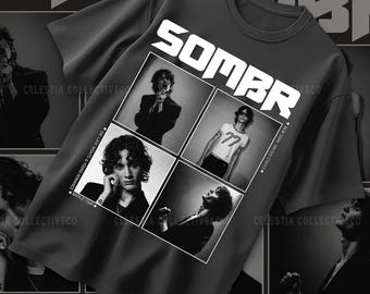 SOMBR Photo Grid T-Shirt: 90s Music World Tour | Vintage Fan Tee