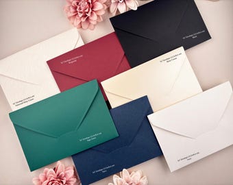 Sobres de 5x7 (13,3 x 18,4 cm), 220 g/m², 7 colores diferentes, invitaciones de boda, papel de lujo