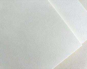 Ivory Leather Texture Cardstock Paper, 250gsm, A4/A5/A6, 25 Sheets, DIY Printable