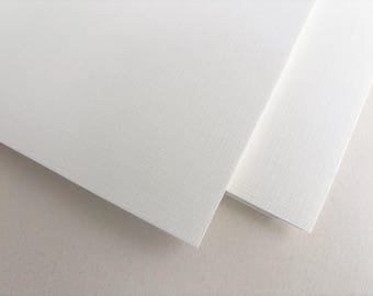 Ivory Fabric Texture Cardstock, Wedding Invitation Paper, DIY Printable, 250 gsm, 25 Sheets
