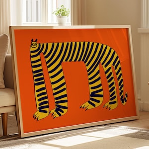 Tigre Luminosa, Stampa Artistica, Decorazione per la Casa, Decorazione da Parete, Illustrazione, Moderna, Regalo per Lui/Lei, Cucina/Sala da Pranzo, Compleanno