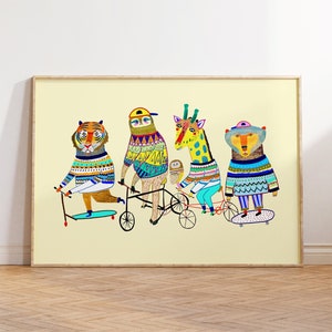 Coolest Dudes Art Print - Cool Trendy Wall Decor For Kids and Nursery Rooms