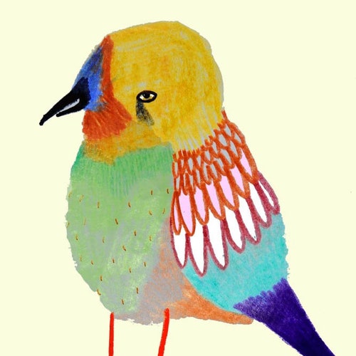 The Cutest Birdie. art print - illustration - art for home - wall decor - home decor - office - art gift - bird art print - birds art print.