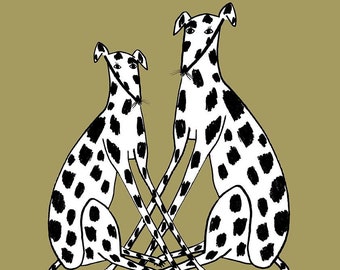 Greyhound Illustration Art Print