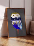 Magnificent Owl Art Print, Whimsical Home Decor, Wall Decoration, Illustration, Kitchen & Dining, Unique Housewarming Gifts