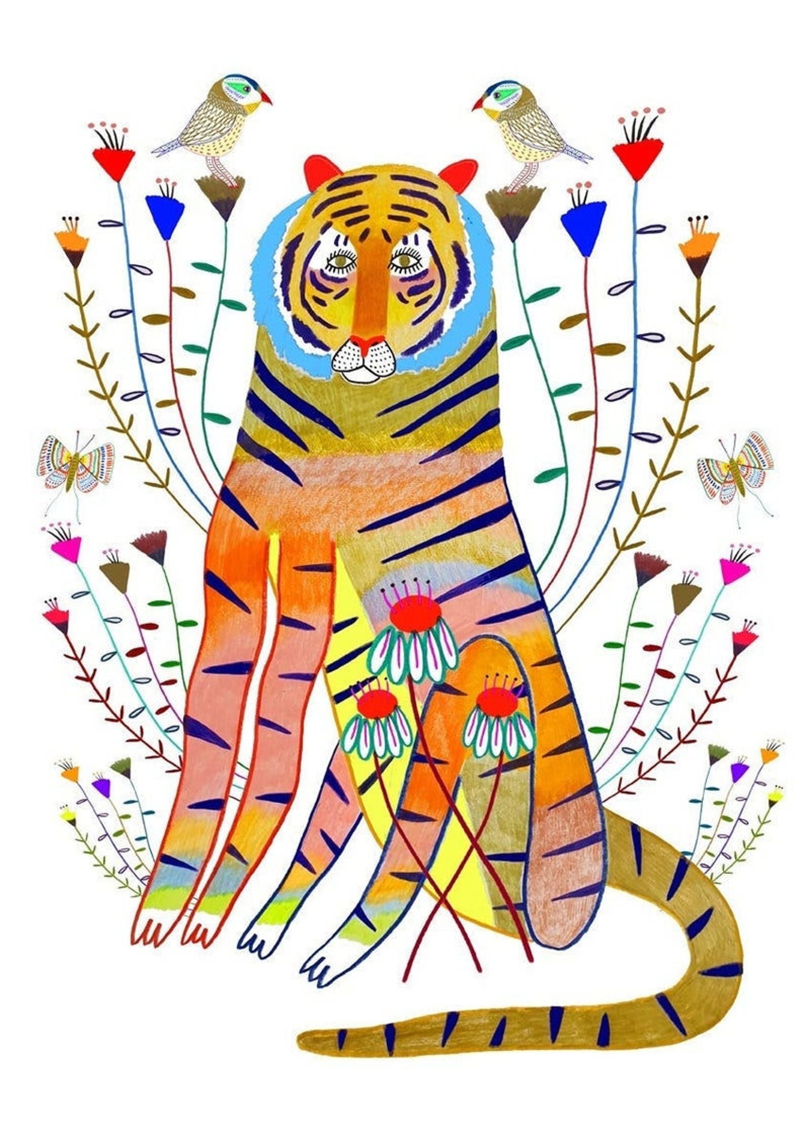 Tiger Art Print Artwork Art Prints Tiger Illustration Etsy
