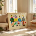 Fashion Week Art Print, Home Decor, Gift For Girls Birthday, Playroom, Children's Illustration, Unique Wall Poster