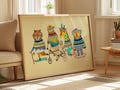 Coolest Kids Art Print, Kids Wall Decor, Fun and Colorful Illustration, Children's Animal Poster, Gift For Boys, Birthday, Christmas